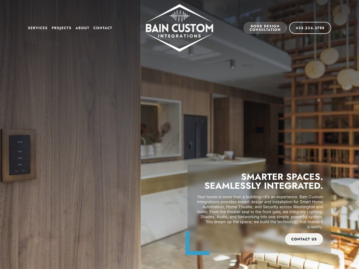 Bain Custom Integrations Website Design by Efinitytech Seattle