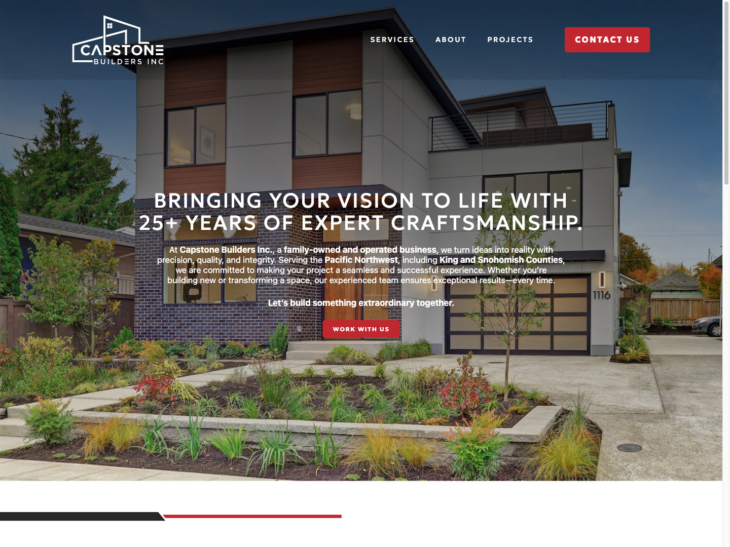 Capstone Builders Website Design by Efinitytech Seattle