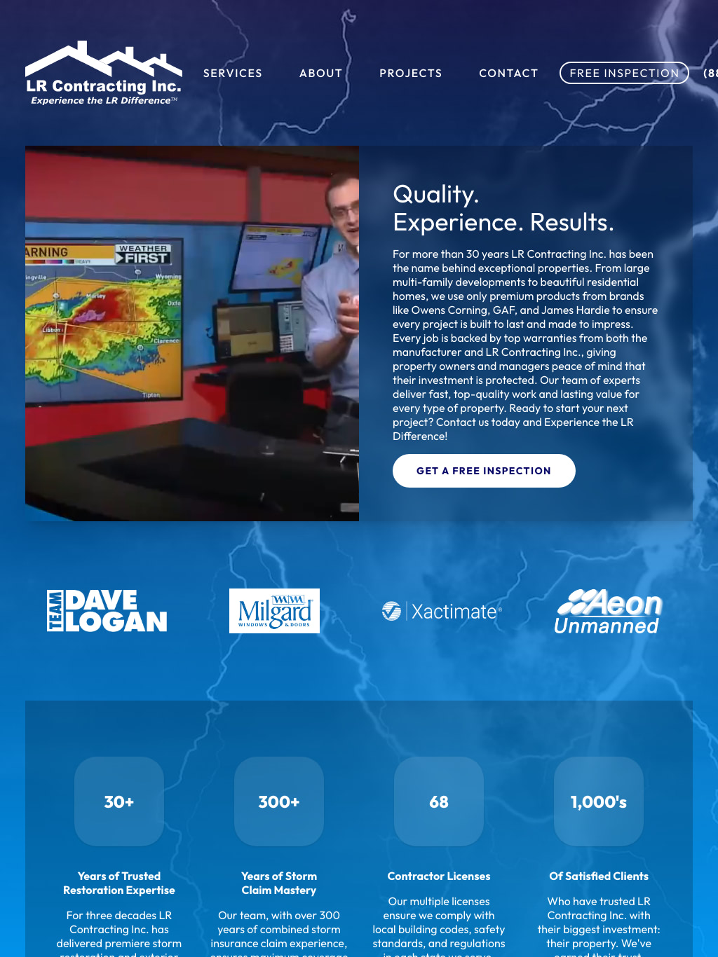 LR Contracting Tablet Website Design by Efinitytech Seattle