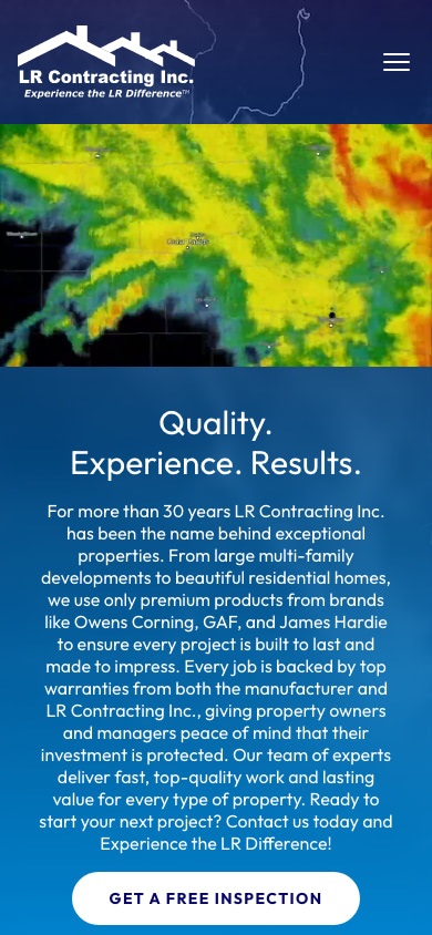 LR Contracting Mobile Website Design by Efinitytech Seattle