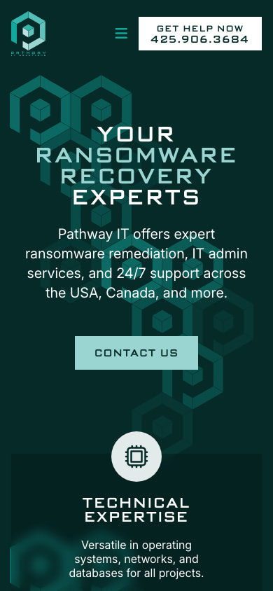Pathway IT Mobile Website Design by Efinitytech Seattle