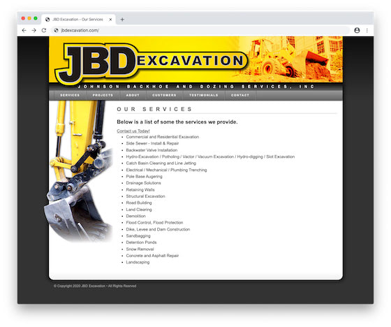 OLD JBDExcavation