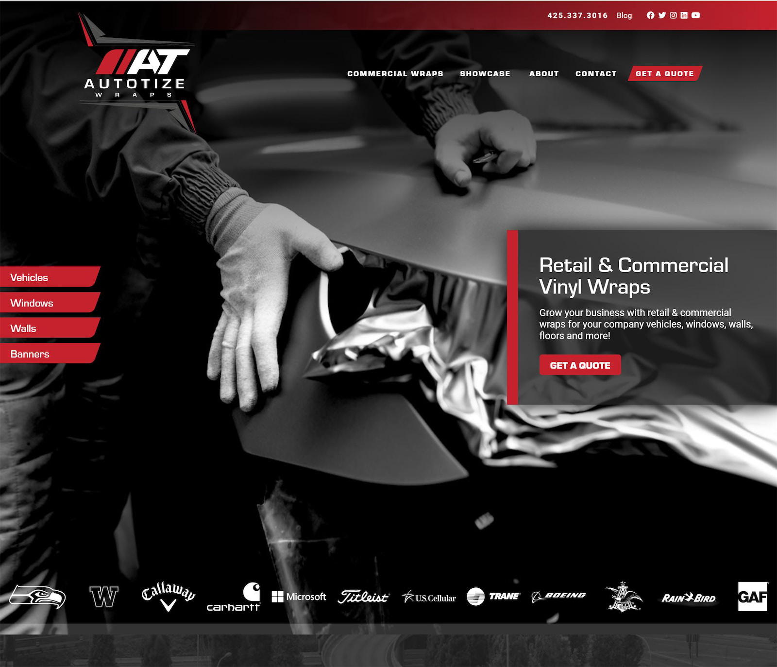 Autotize Website Design by Efinitytech Seattle