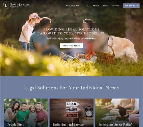 Lloyd Injury Law Website Design by Efinitytech Seattle
