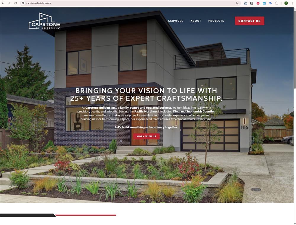 Capstone Builders Website Redesign
