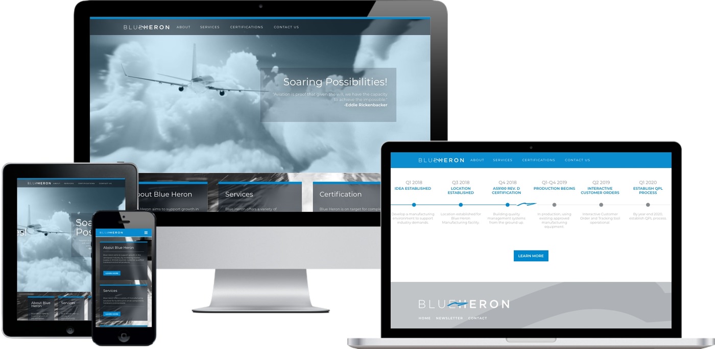 BlueHeron.Tech Website Design by Efinitytech Seattle