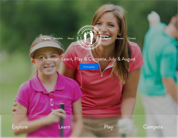 Grass Roots Junior Golf Charity Website Design by Efinitytech Seattle