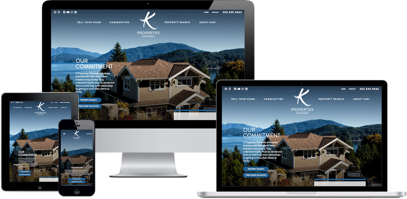 K Properties Northwest Website Design by Efinitytech Seattle