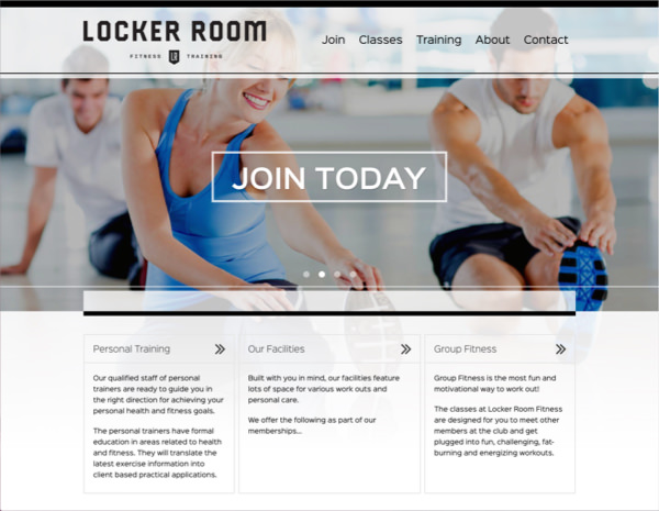 Lockerroom Fitness Website Design by Efinitytech Seattle