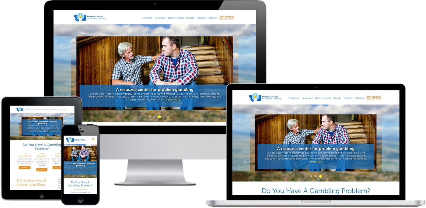 Montana Problem Gambling Website Design by Efinitytech Seattle