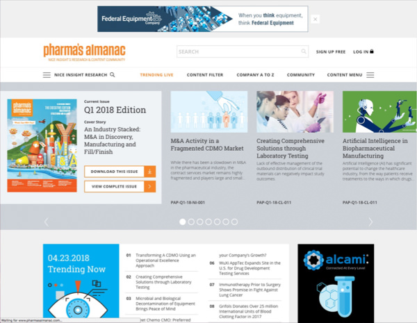Pharmas Almanac Website Design by Efinitytech Seattle