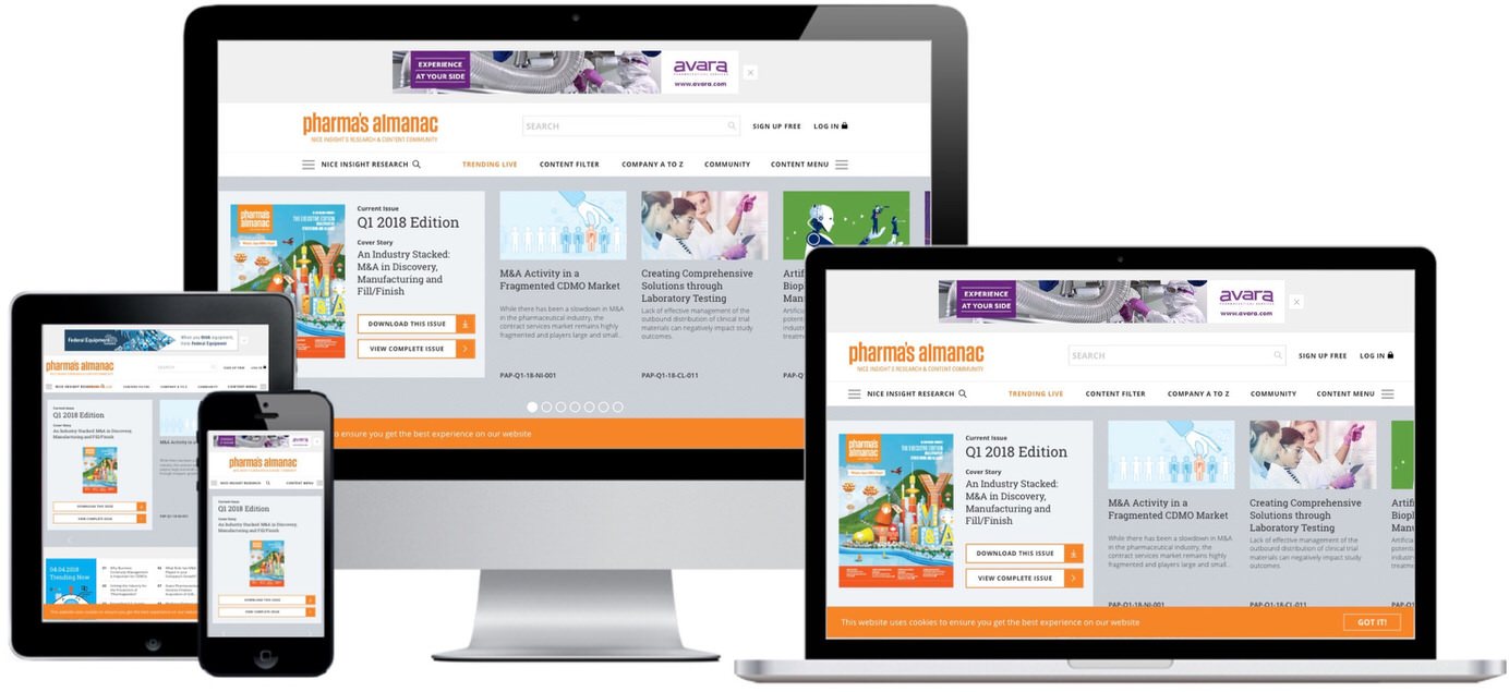 Pharmas Almanac Website Design by Efinitytech Seattle