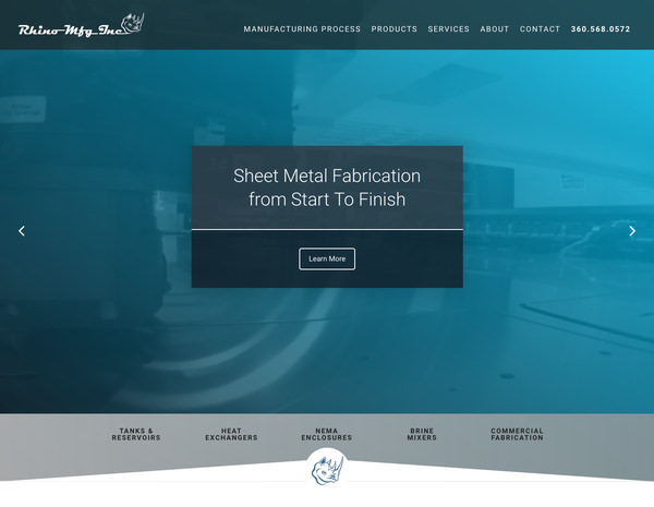 Rhino Manufacturing Website Design by Efinitytech Seattle