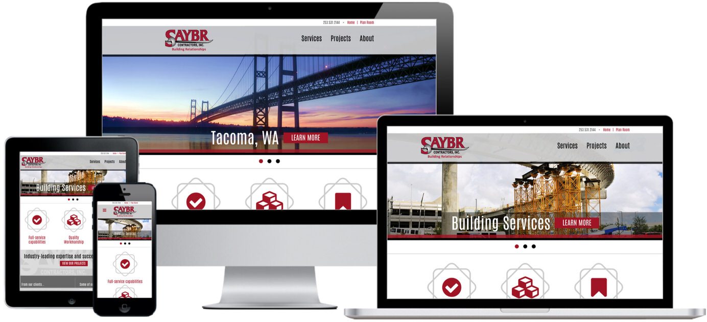 Saybr Contractors Website Design by Efinitytech Seattle