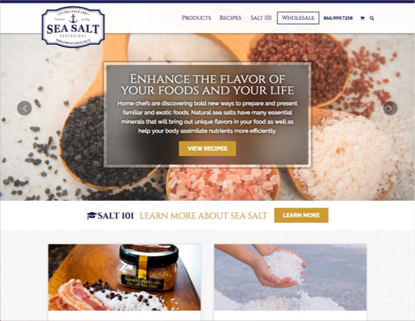 Seasalt Superstore Website Design by Efinitytech Seattle