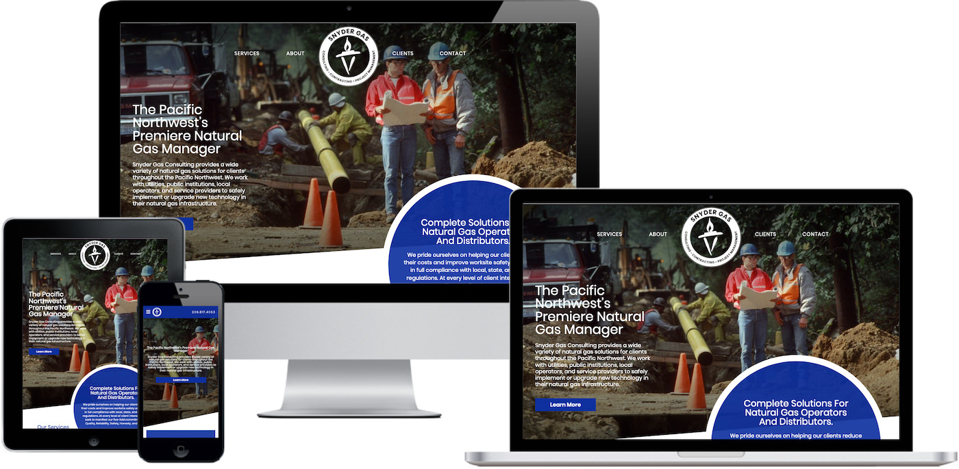 Snyder Gas Consulting Website Design by Efinitytech Seattle