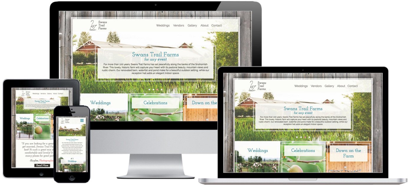 Swans Trail Farms Website Design by Efinitytech Seattle