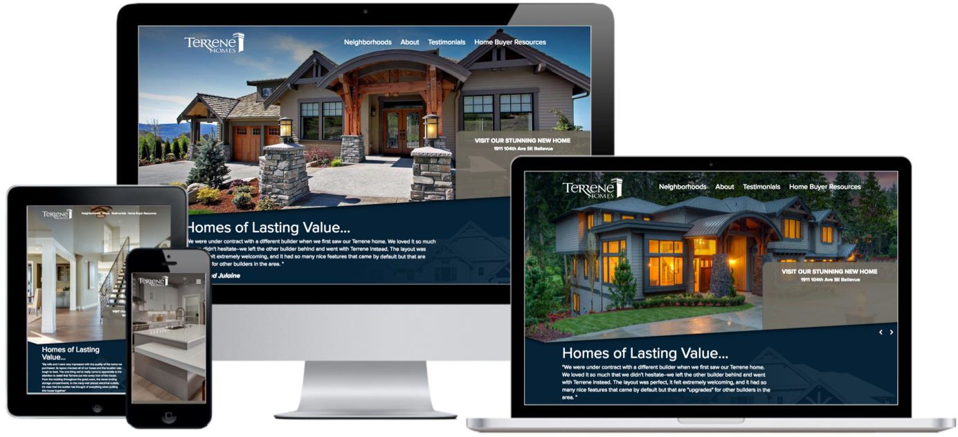 Terrene Homes 2017 Website Design by Efinitytech Seattle