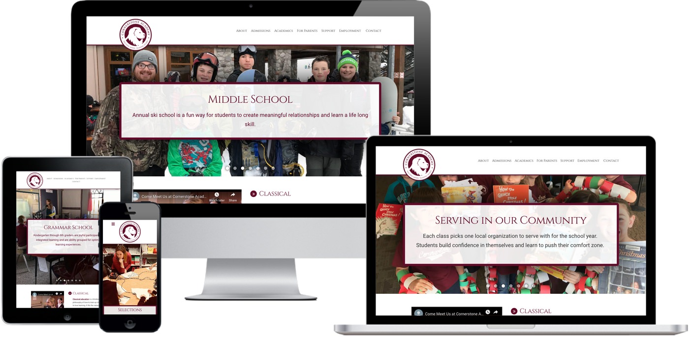 Cornerstone Academy Website Design by Efinitytech Seattle