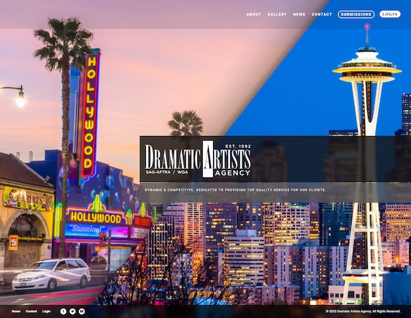 Dramatic Artists Website Design by Efinitytech Seattle
