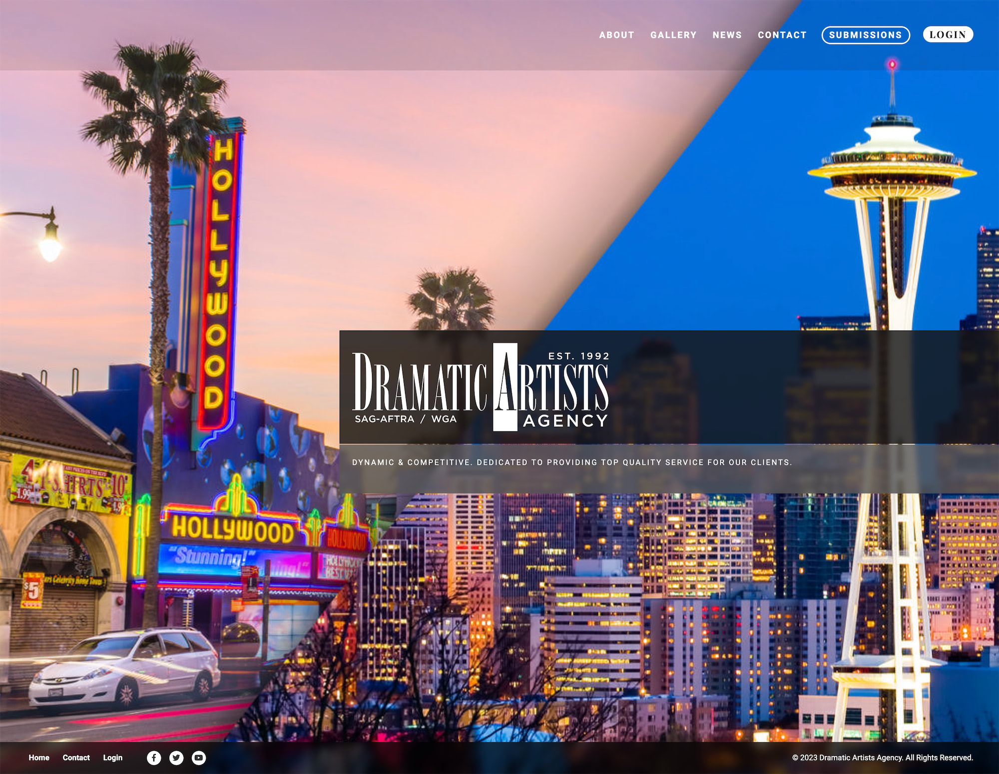 Dramatic Artists Website Design by Efinitytech Seattle