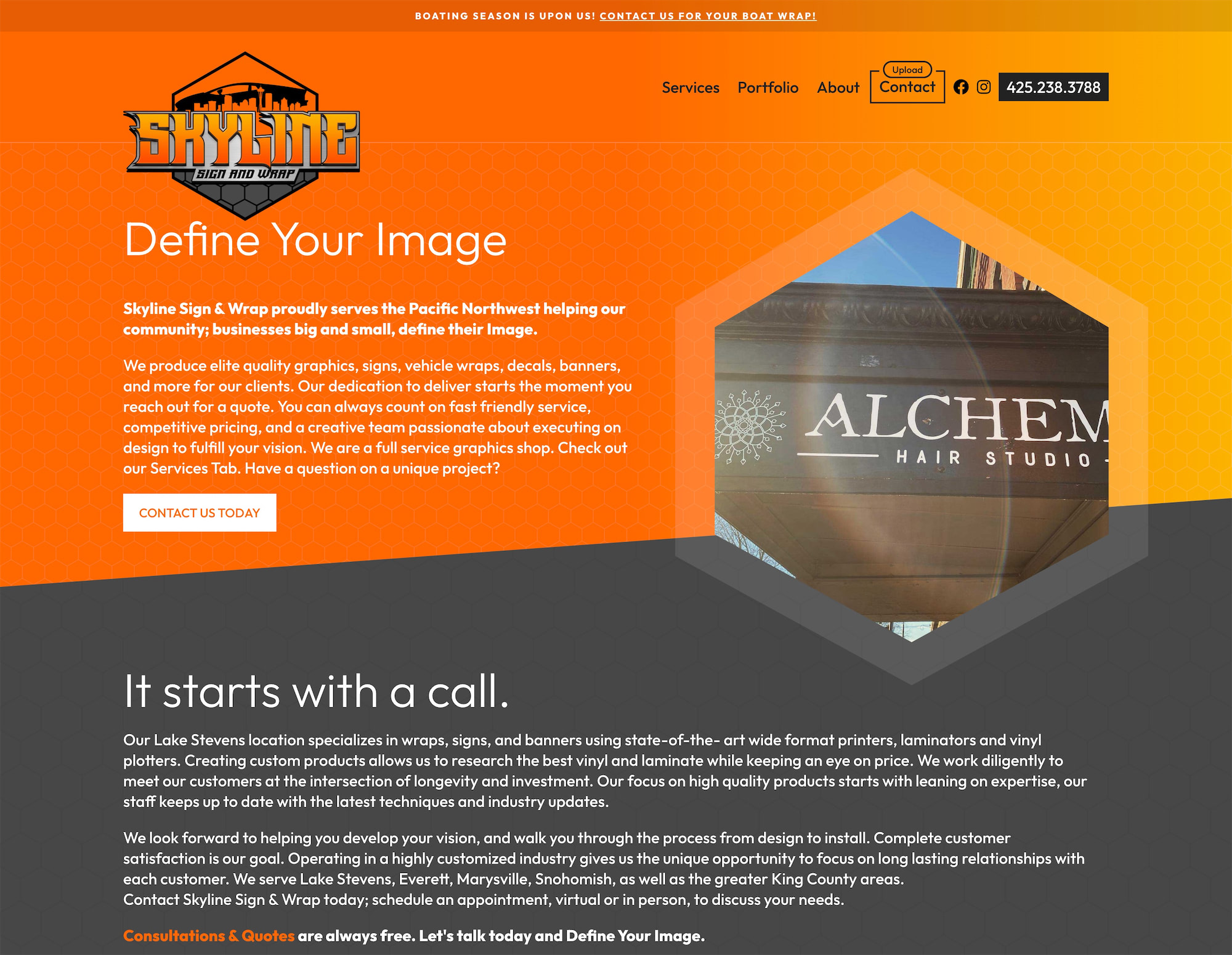 Skyline Sign and Wrap Website Design by Efinitytech Seattle